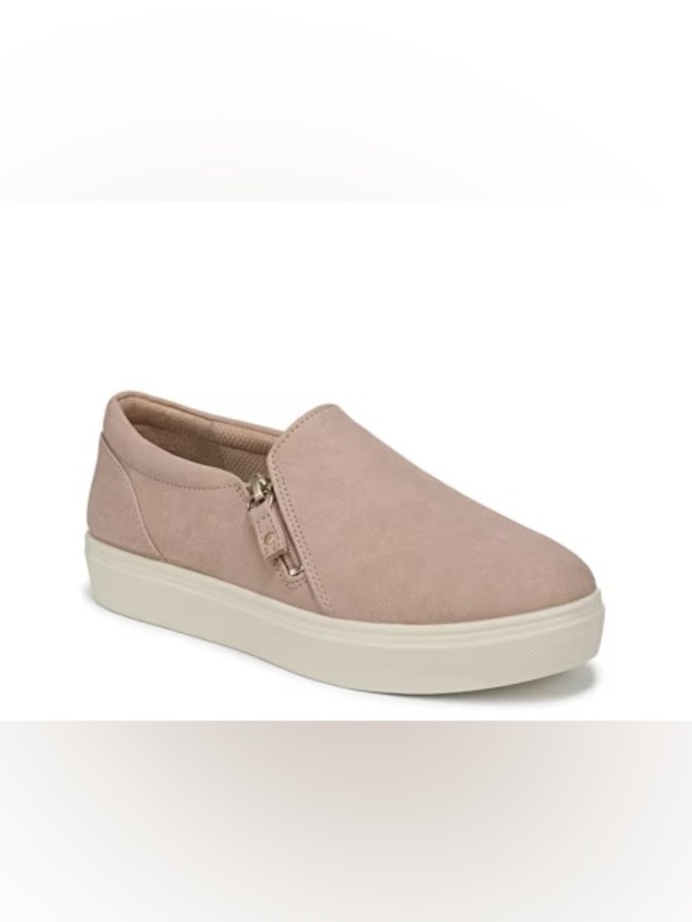 Blush Pink/Nude Dr. Scholl’s Slip On Sneaker Shoe With Zipper Detail - Like New.